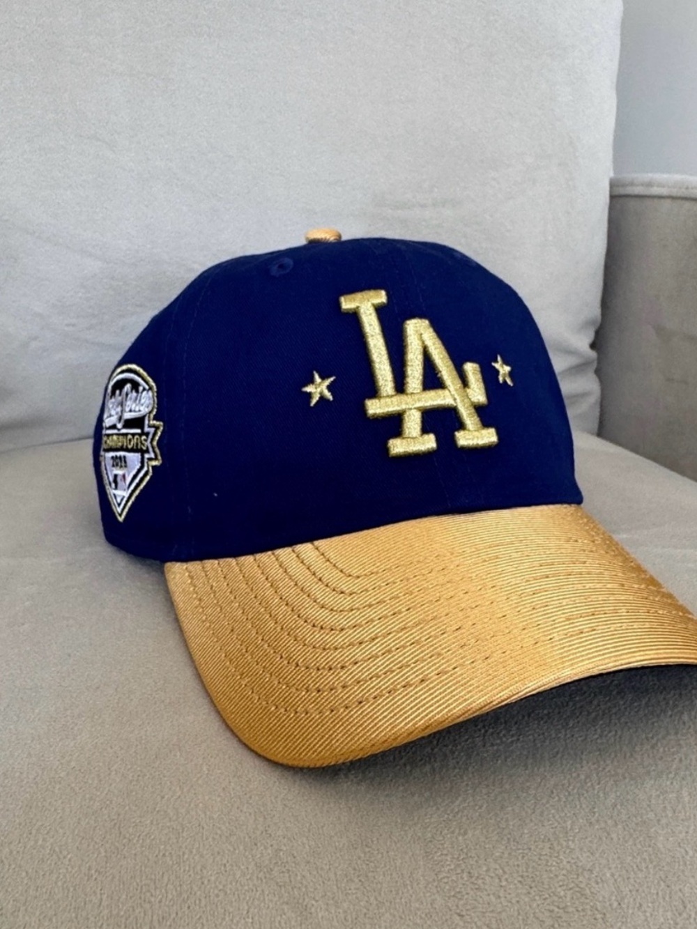LA Logo Navy and Gold Baseball Cap